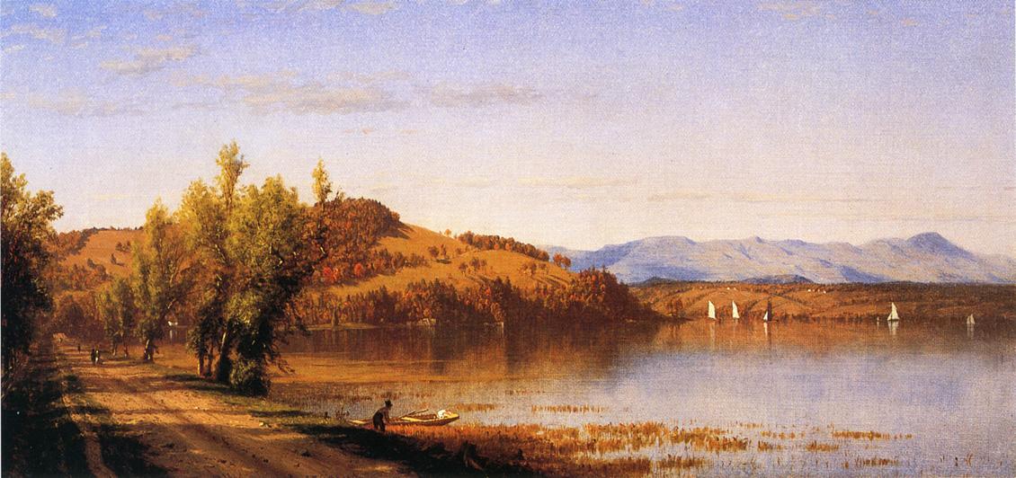 WikiOO.org - دایره المعارف هنرهای زیبا - نقاشی، آثار هنری Sanford Robinson Gifford - South Bay on the Hudson