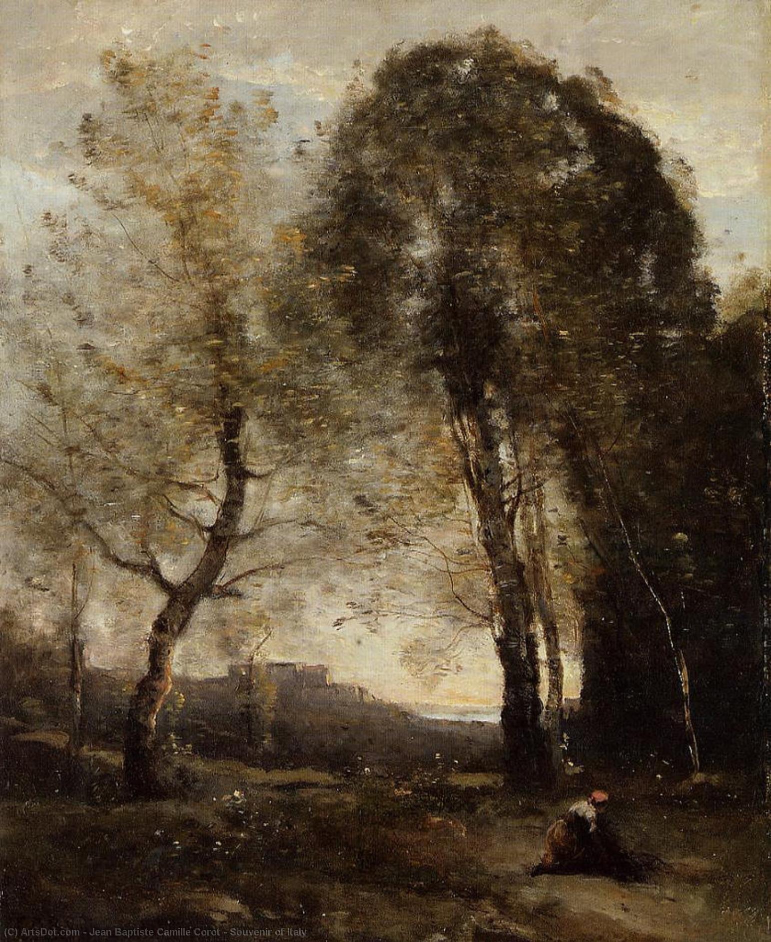 WikiOO.org - دایره المعارف هنرهای زیبا - نقاشی، آثار هنری Jean Baptiste Camille Corot - Souvenir of Italy