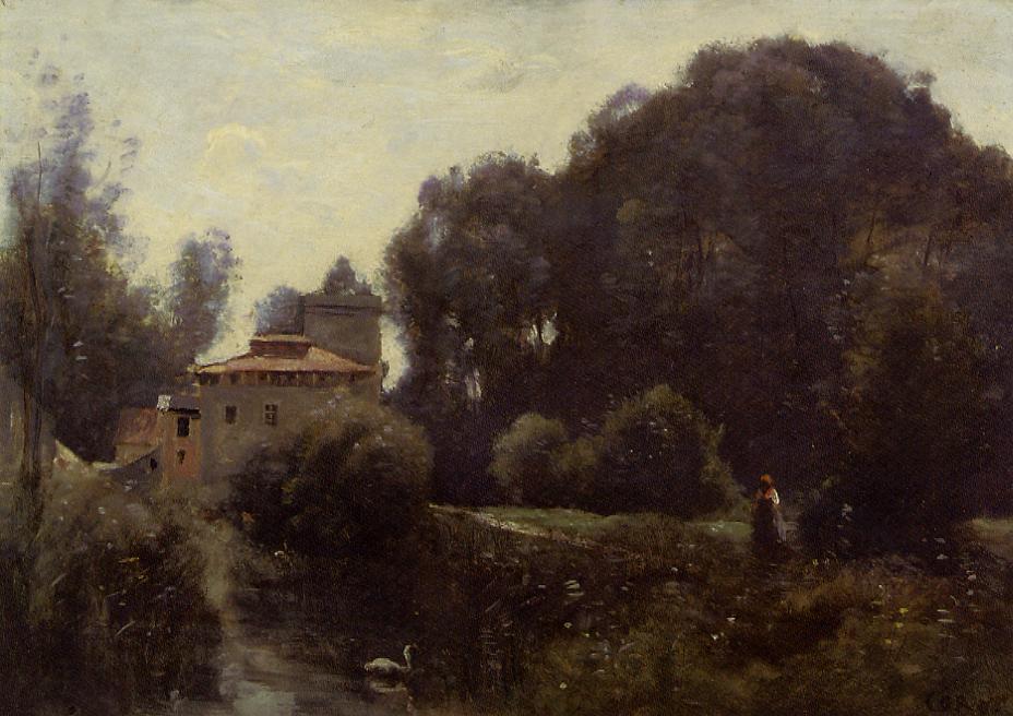 WikiOO.org - Encyclopedia of Fine Arts - Maleri, Artwork Jean Baptiste Camille Corot - Souvenir of the Villa Borghese