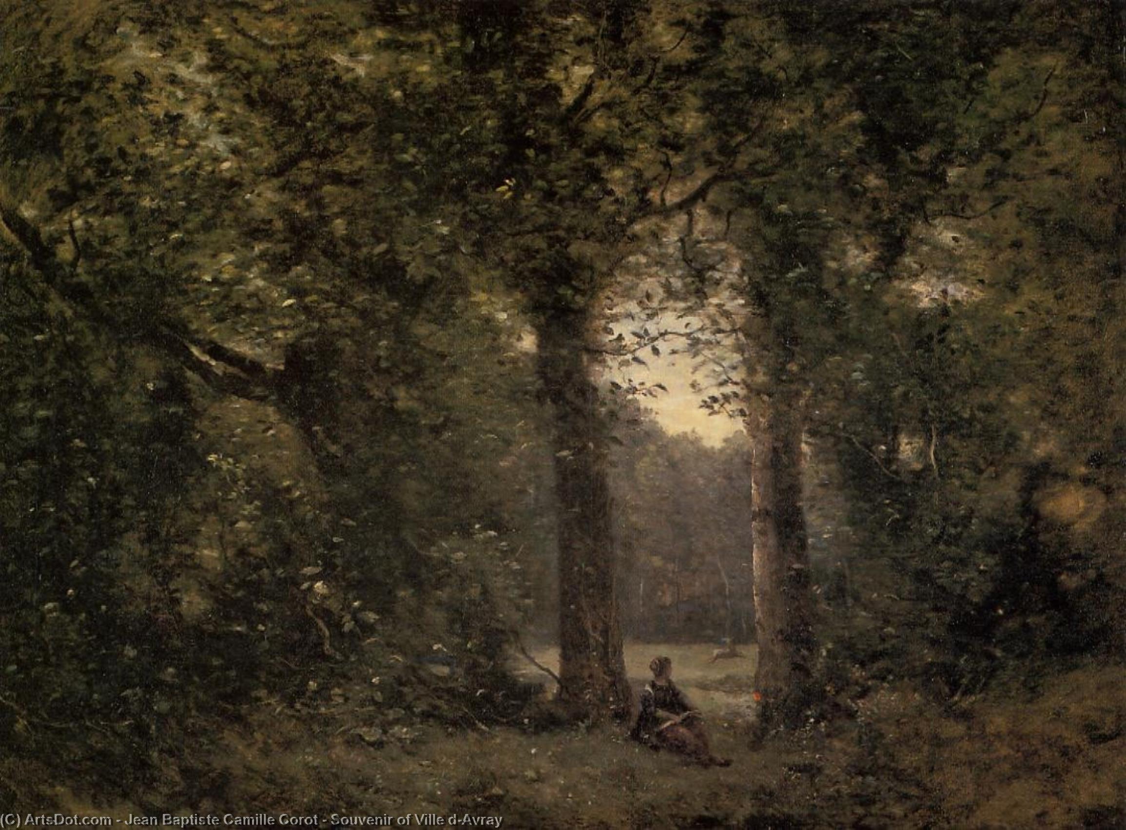 Wikioo.org - The Encyclopedia of Fine Arts - Painting, Artwork by Jean Baptiste Camille Corot - Souvenir of Ville d'Avray