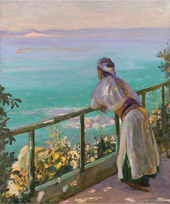 WikiOO.org - Encyclopedia of Fine Arts - Maľba, Artwork John Lavery - Spanish Coast from Tangier, Trafalgar