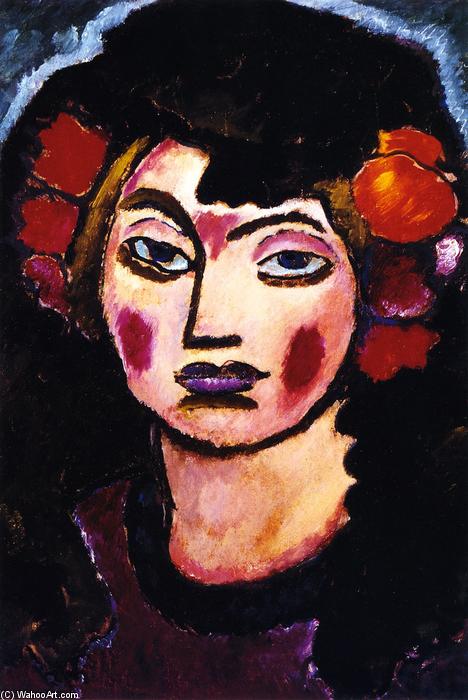 WikiOO.org - Encyclopedia of Fine Arts - Maleri, Artwork Alexej Georgewitsch Von Jawlensky - Spanish Girl