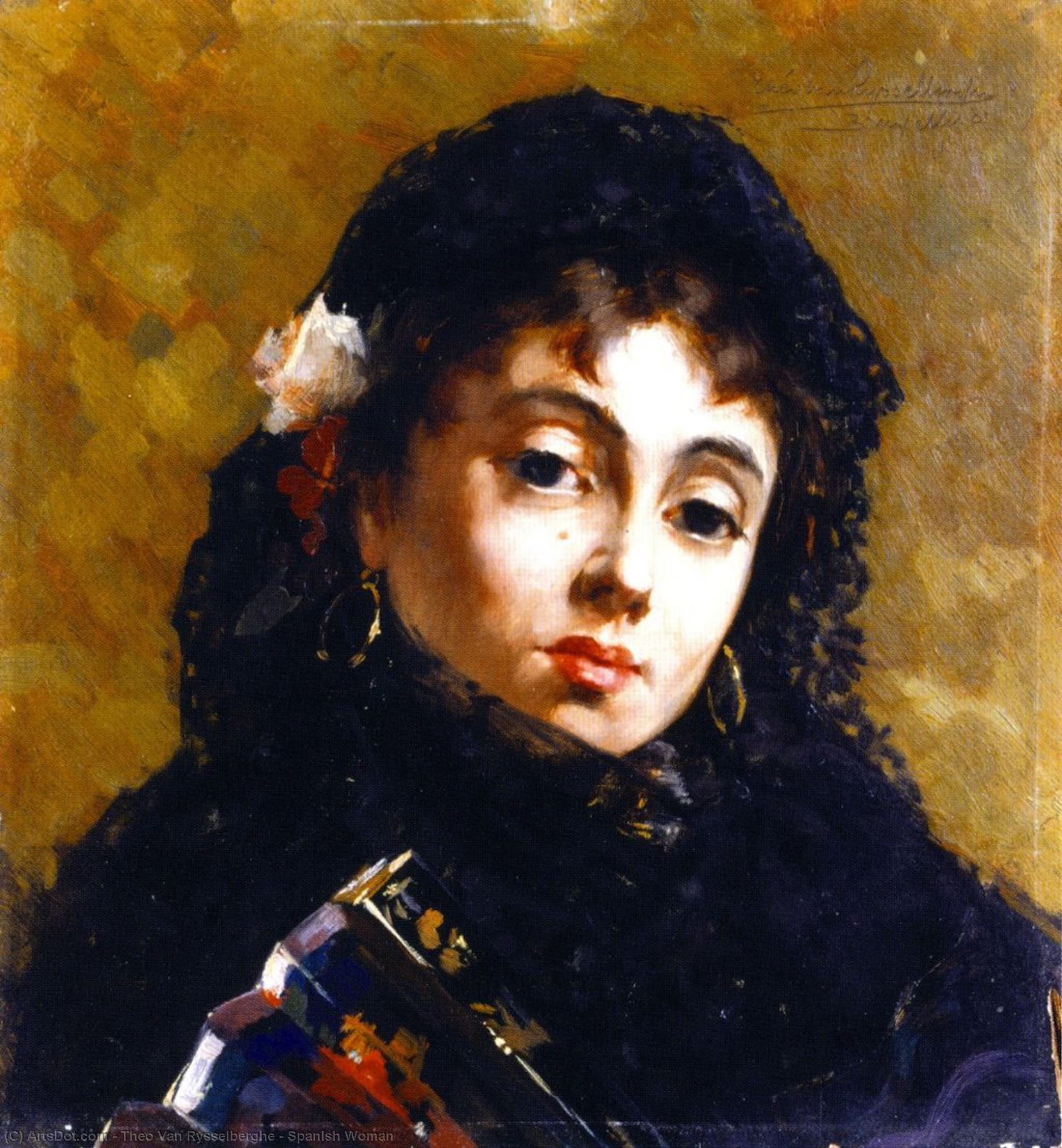 Wikioo.org - Bách khoa toàn thư về mỹ thuật - Vẽ tranh, Tác phẩm nghệ thuật Theo Van Rysselberghe - Spanish Woman