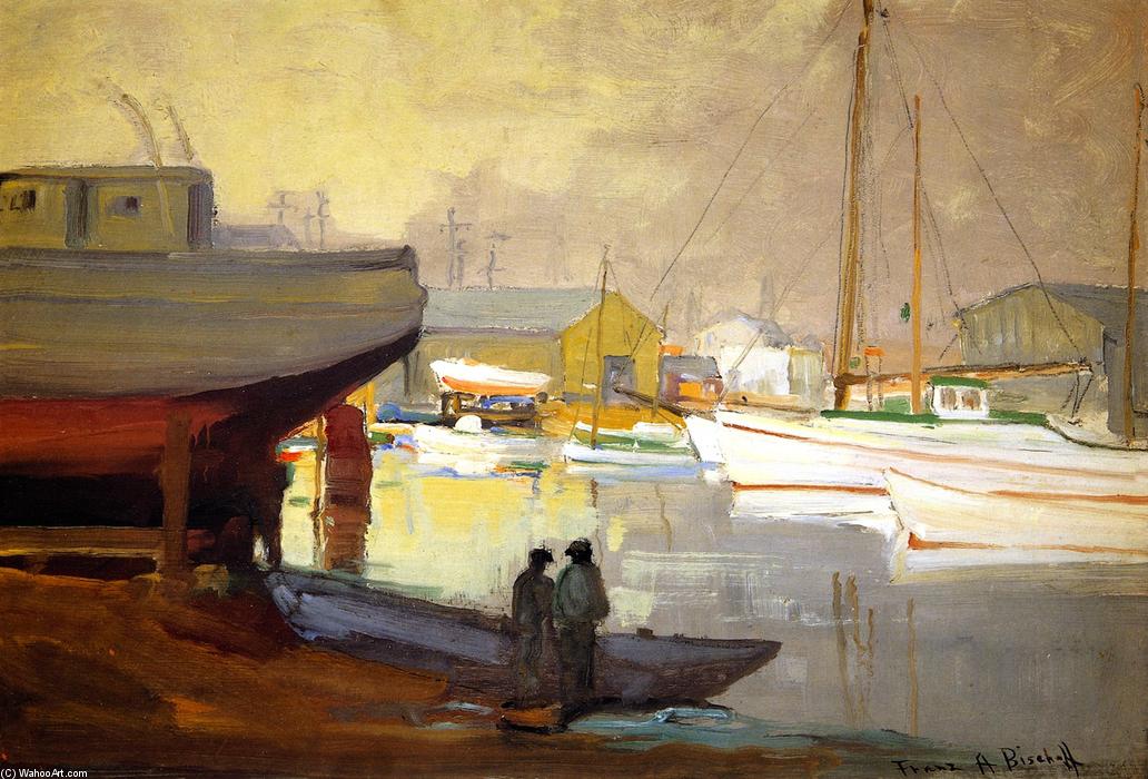 Wikioo.org - The Encyclopedia of Fine Arts - Painting, Artwork by Franz Bischoff - San Pedro Harbor