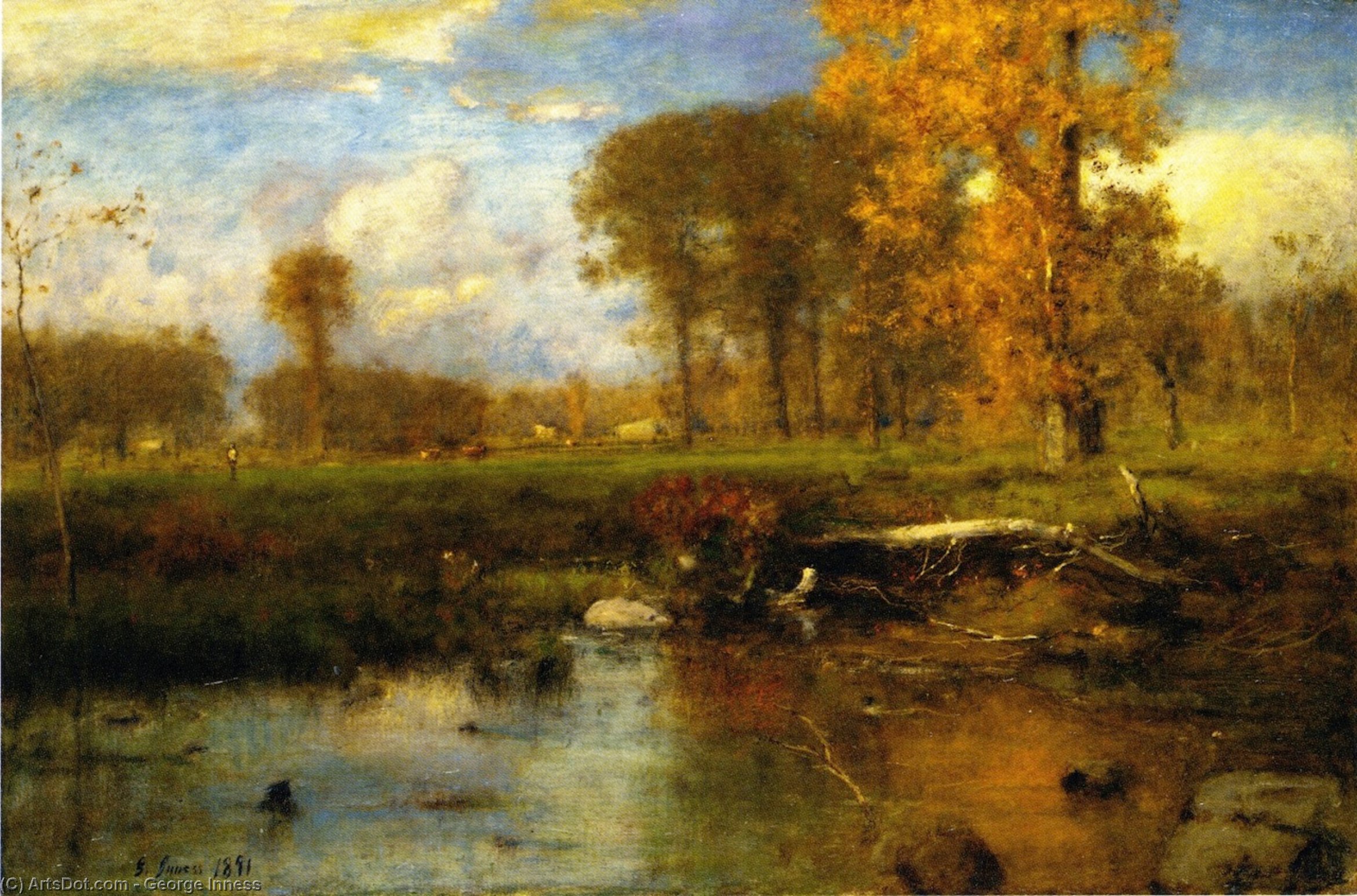 Wikioo.org – L'Encyclopédie des Beaux Arts - Peinture, Oeuvre de George Inness - esprit d automne