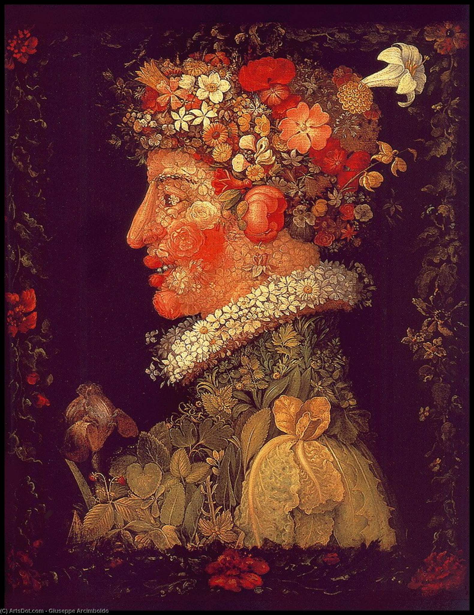 WikiOO.org - Encyclopedia of Fine Arts - Lukisan, Artwork Giuseppe Arcimboldo - Spring