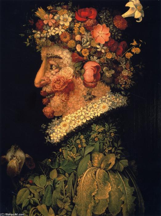 Wikioo.org – La Enciclopedia de las Bellas Artes - Pintura, Obras de arte de Giuseppe Arcimboldo - primavera