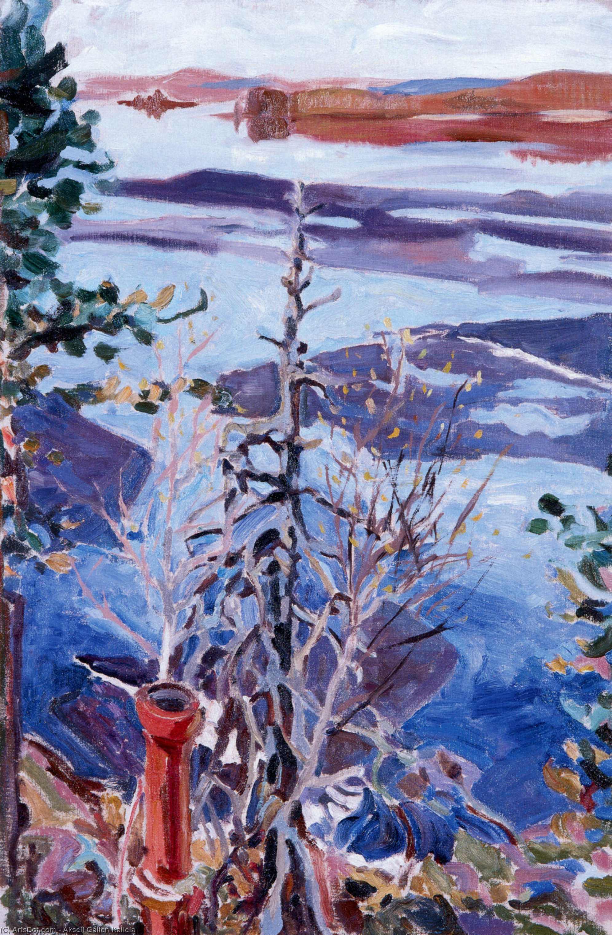 Wikioo.org - The Encyclopedia of Fine Arts - Painting, Artwork by Akseli Gallen Kallela - Spring Ice as Seen from the Roof of Kalela