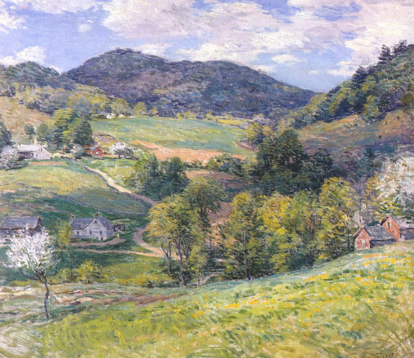 WikiOO.org - Encyclopedia of Fine Arts - Maleri, Artwork Willard Leroy Metcalf - Spring in the Valley