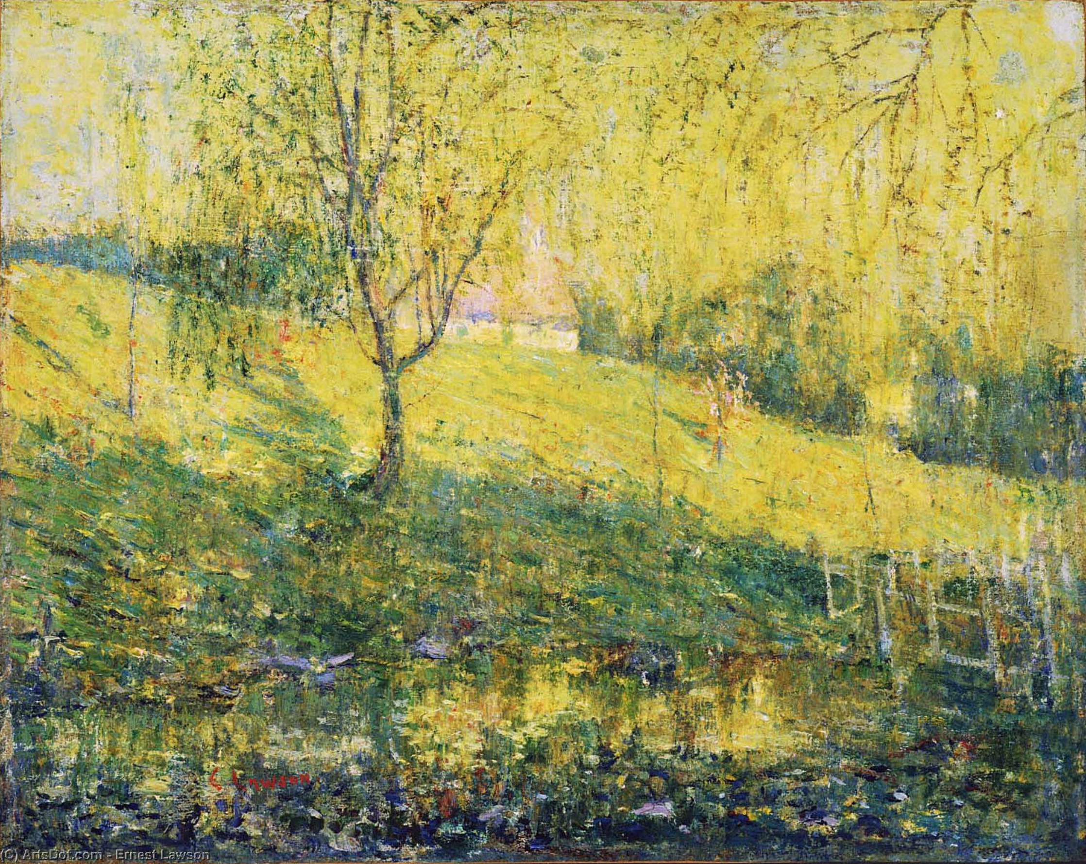Wikioo.org - The Encyclopedia of Fine Arts - Painting, Artwork by Ernest Lawson - Spring Morning