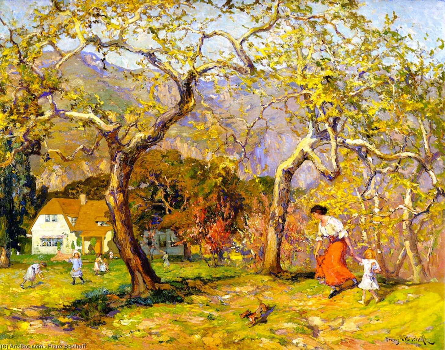 Wikioo.org - The Encyclopedia of Fine Arts - Painting, Artwork by Franz Bischoff - A Spring Poem