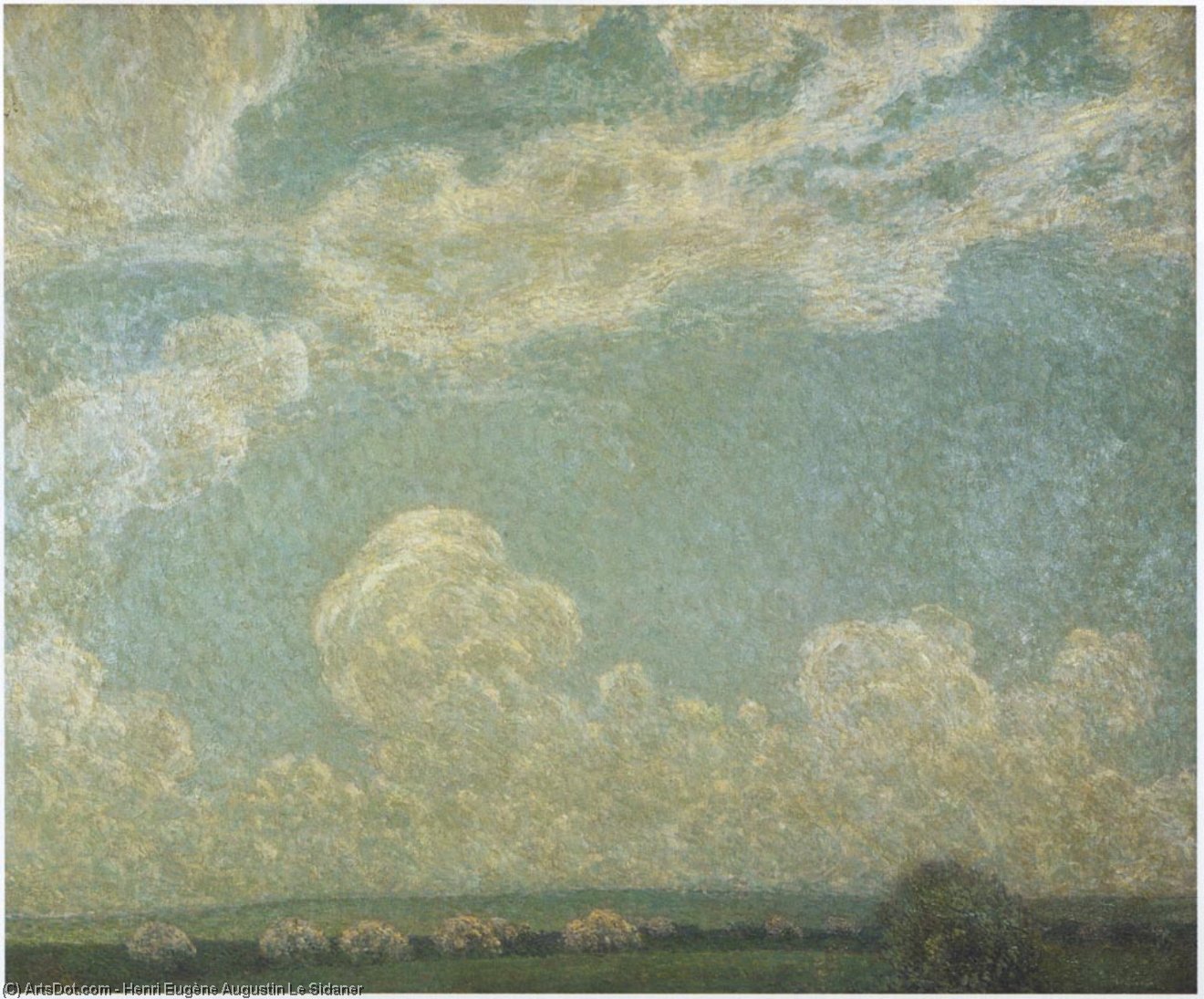Wikioo.org – L'Encyclopédie des Beaux Arts - Peinture, Oeuvre de Henri Eugène Augustin Le Sidaner - printanières Ciel