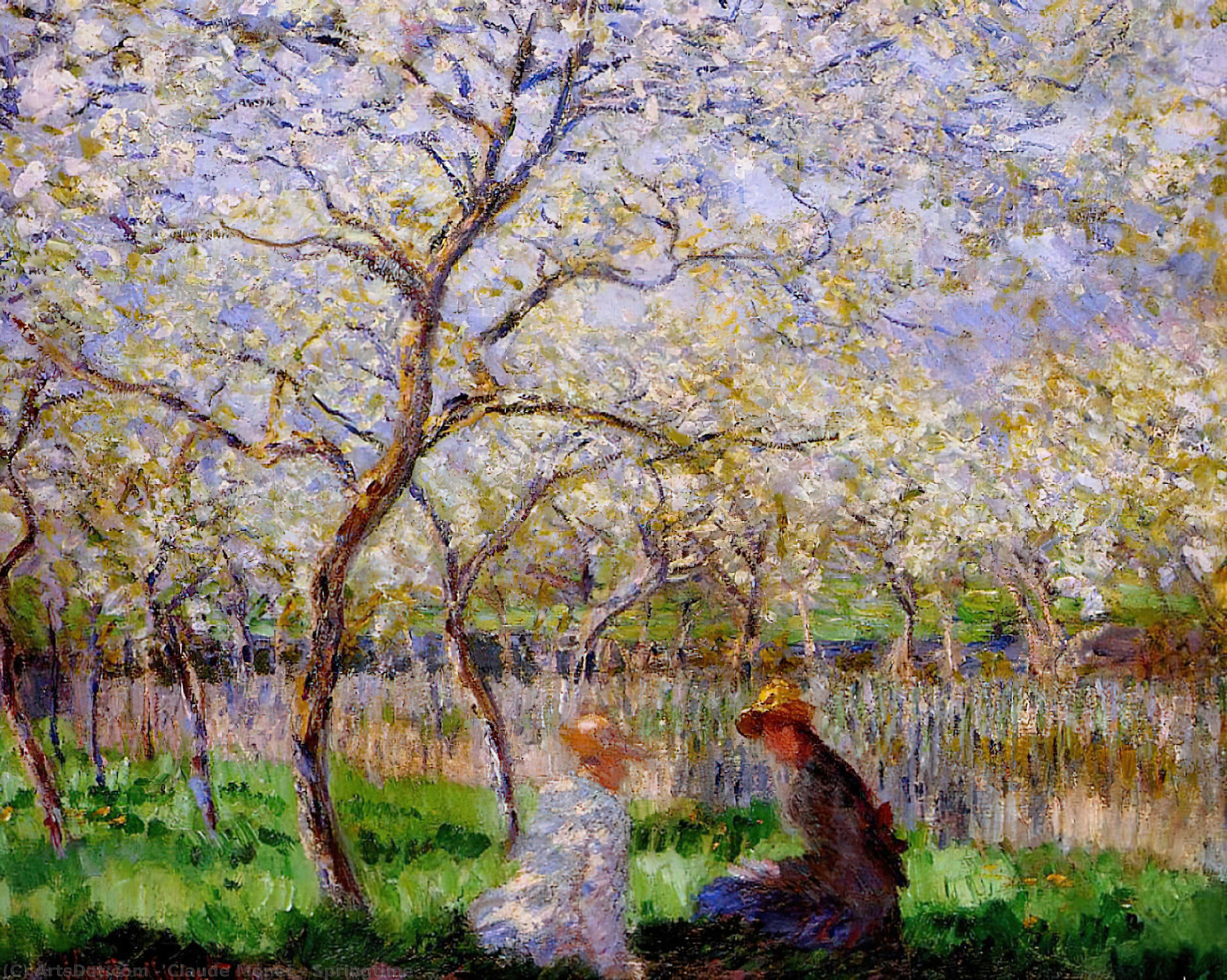 Wikioo.org - สารานุกรมวิจิตรศิลป์ - จิตรกรรม Claude Monet - Springtime