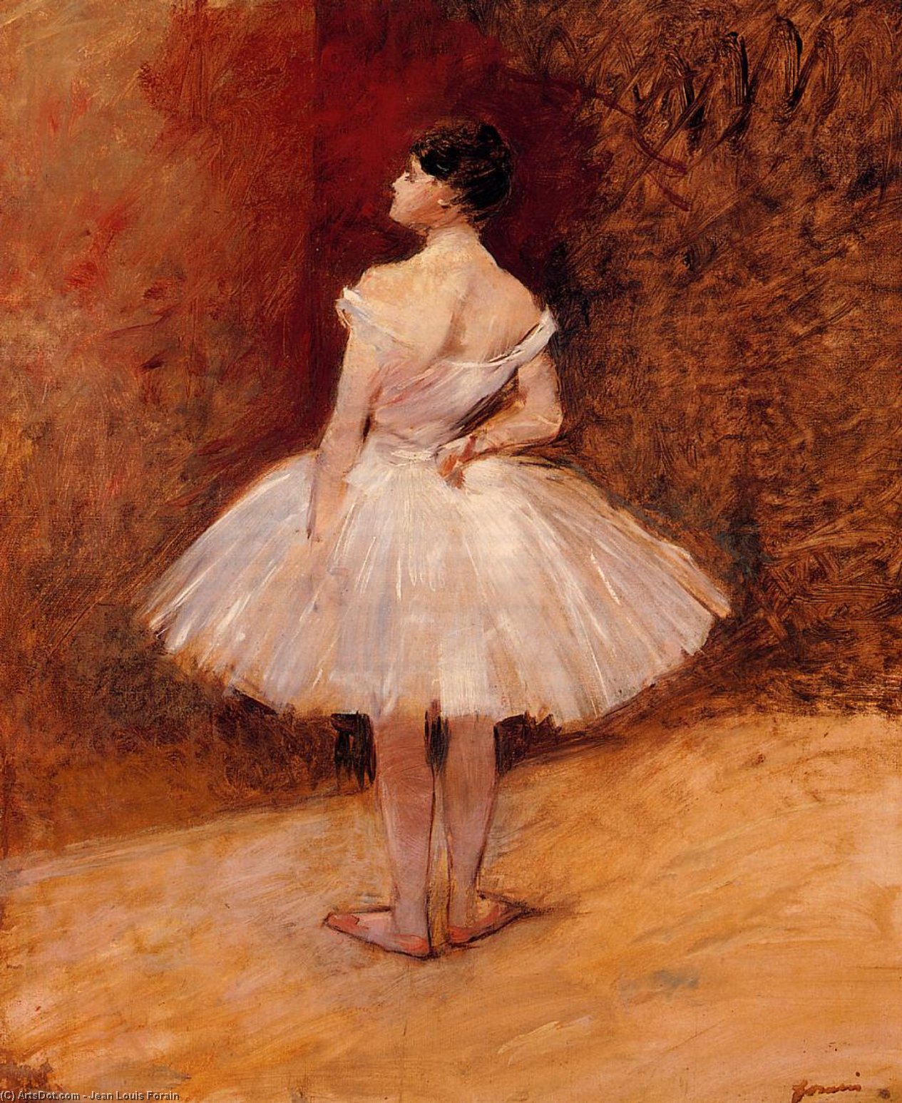 Wikioo.org - Bách khoa toàn thư về mỹ thuật - Vẽ tranh, Tác phẩm nghệ thuật Jean Louis Forain - Standing Dancer