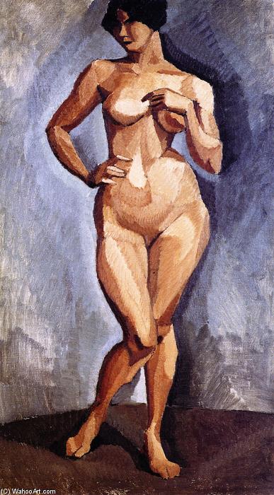 WikiOO.org - Encyclopedia of Fine Arts - Maľba, Artwork Roger De La Fresnaye - Standing Nude Facing Forward