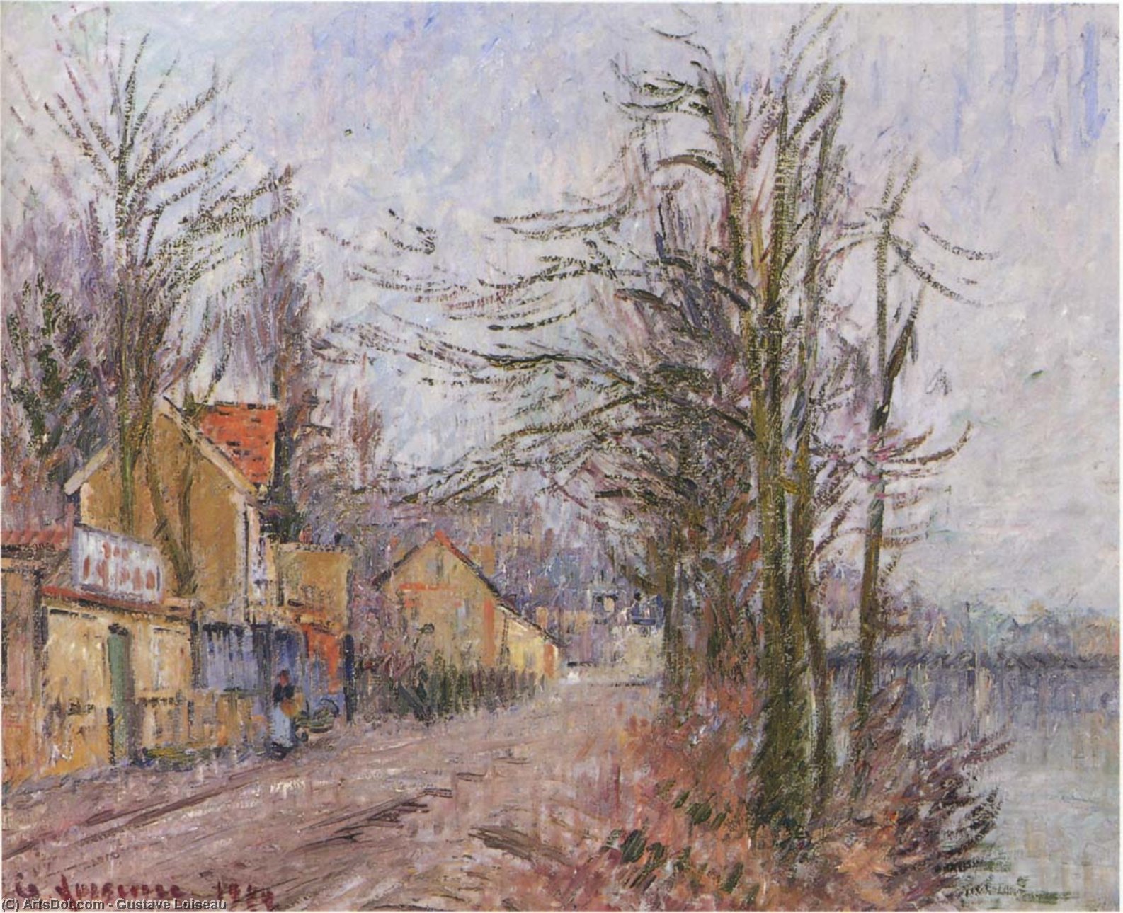 Wikioo.org - The Encyclopedia of Fine Arts - Painting, Artwork by Gustave Loiseau - Stand of Trees in Pontoise