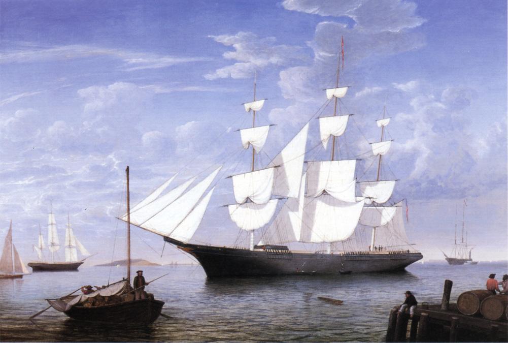 Wikioo.org – L'Encyclopédie des Beaux Arts - Peinture, Oeuvre de Fitz Hugh Lane - étoile lumière dans  port