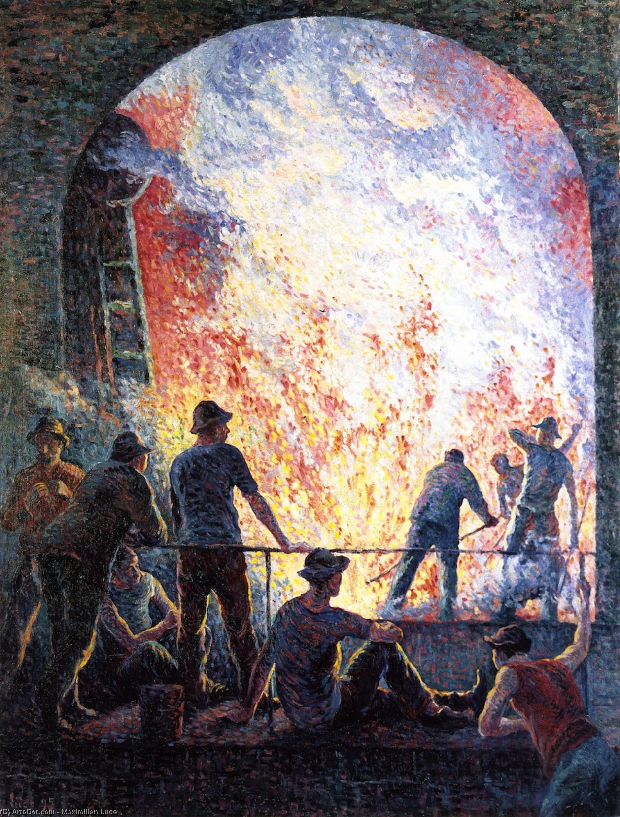 Wikioo.org - The Encyclopedia of Fine Arts - Painting, Artwork by Maximilien Luce - Steelworks