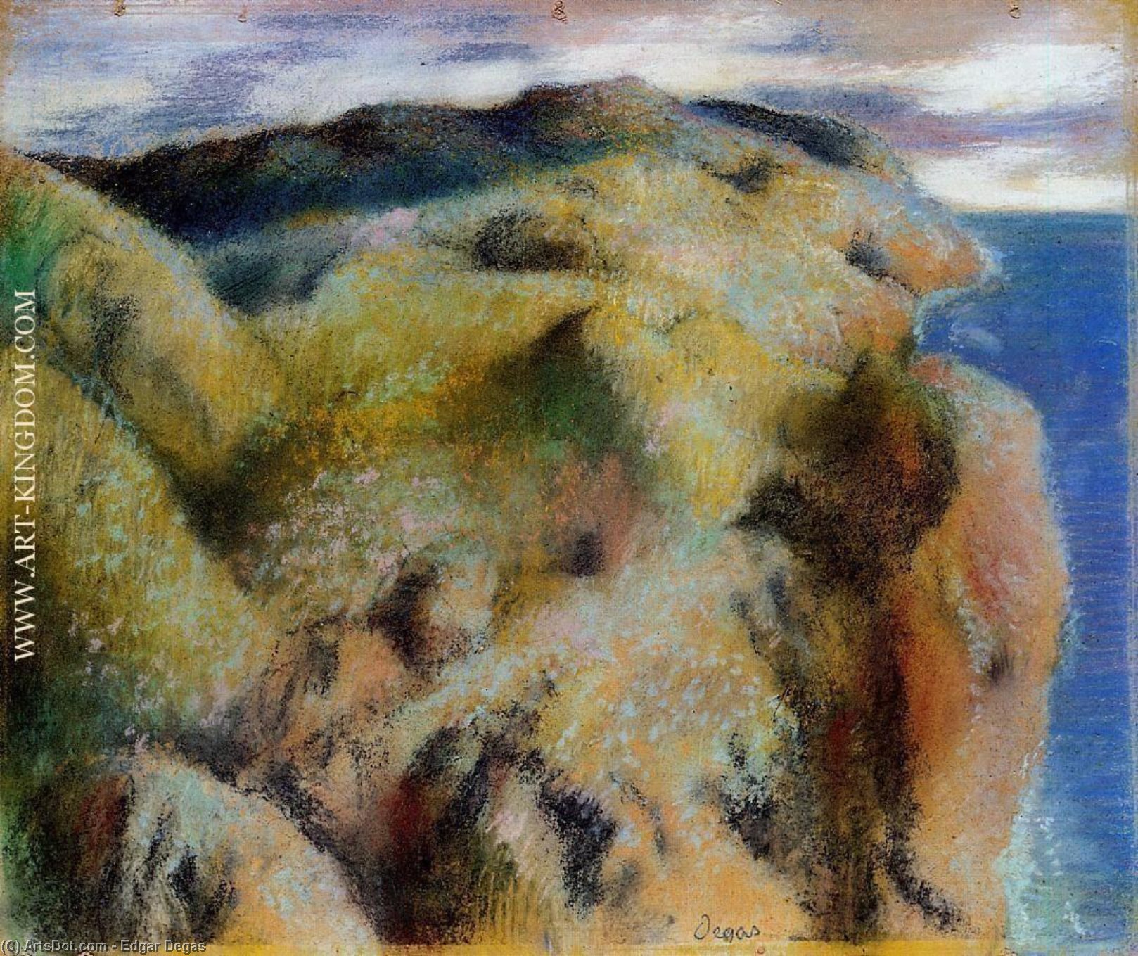 Wikioo.org – L'Enciclopedia delle Belle Arti - Pittura, Opere di Edgar Degas - ripido litorale