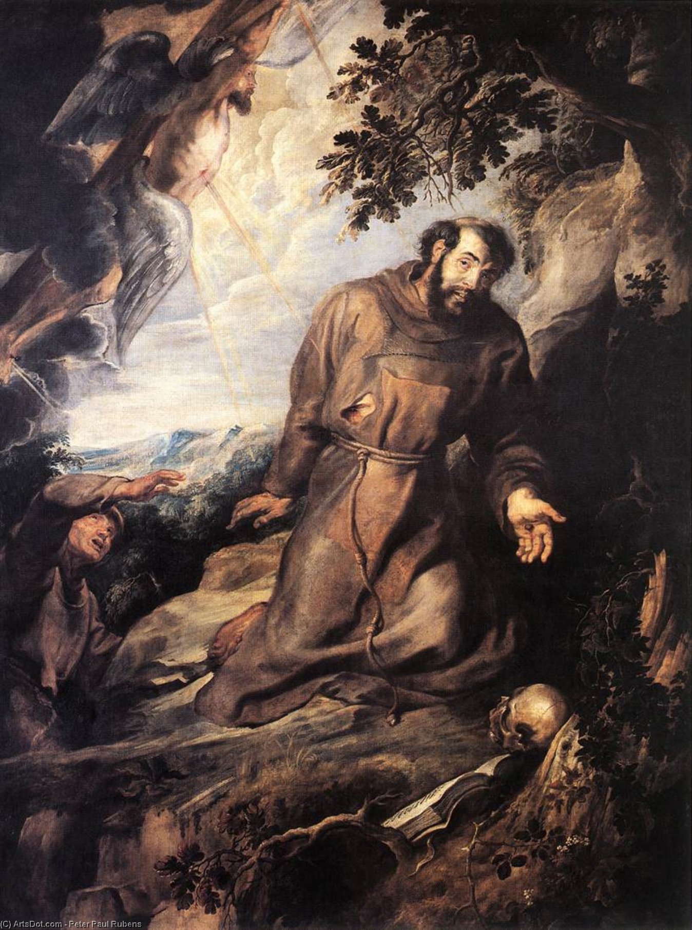 Wikioo.org - The Encyclopedia of Fine Arts - Painting, Artwork by Peter Paul Rubens - St. Francis of Assisi Receiving the Stigmata