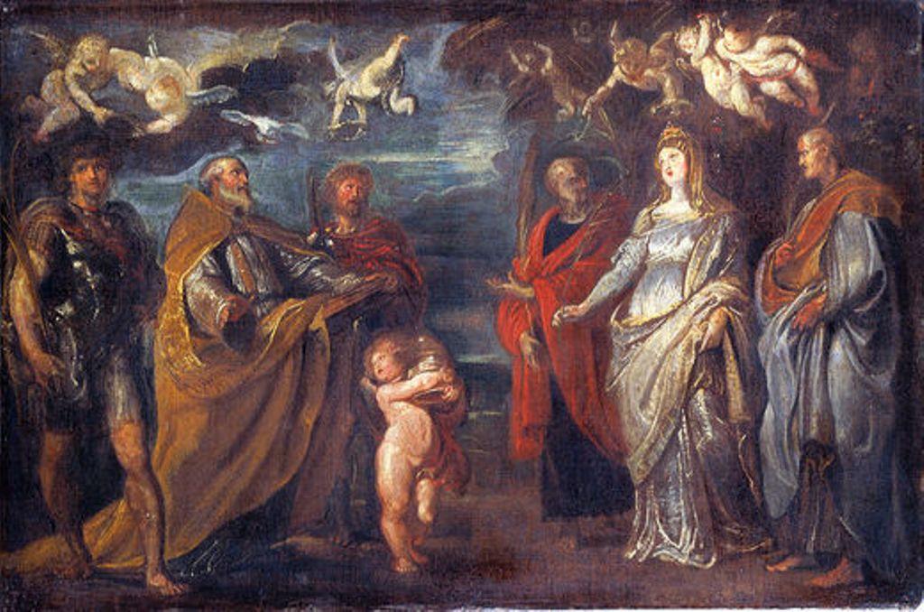 WikiOO.org - Encyclopedia of Fine Arts - Maľba, Artwork Peter Paul Rubens - St George with Martyrs Maurus, Papianus, Domitilla, Nerus and Achilleus