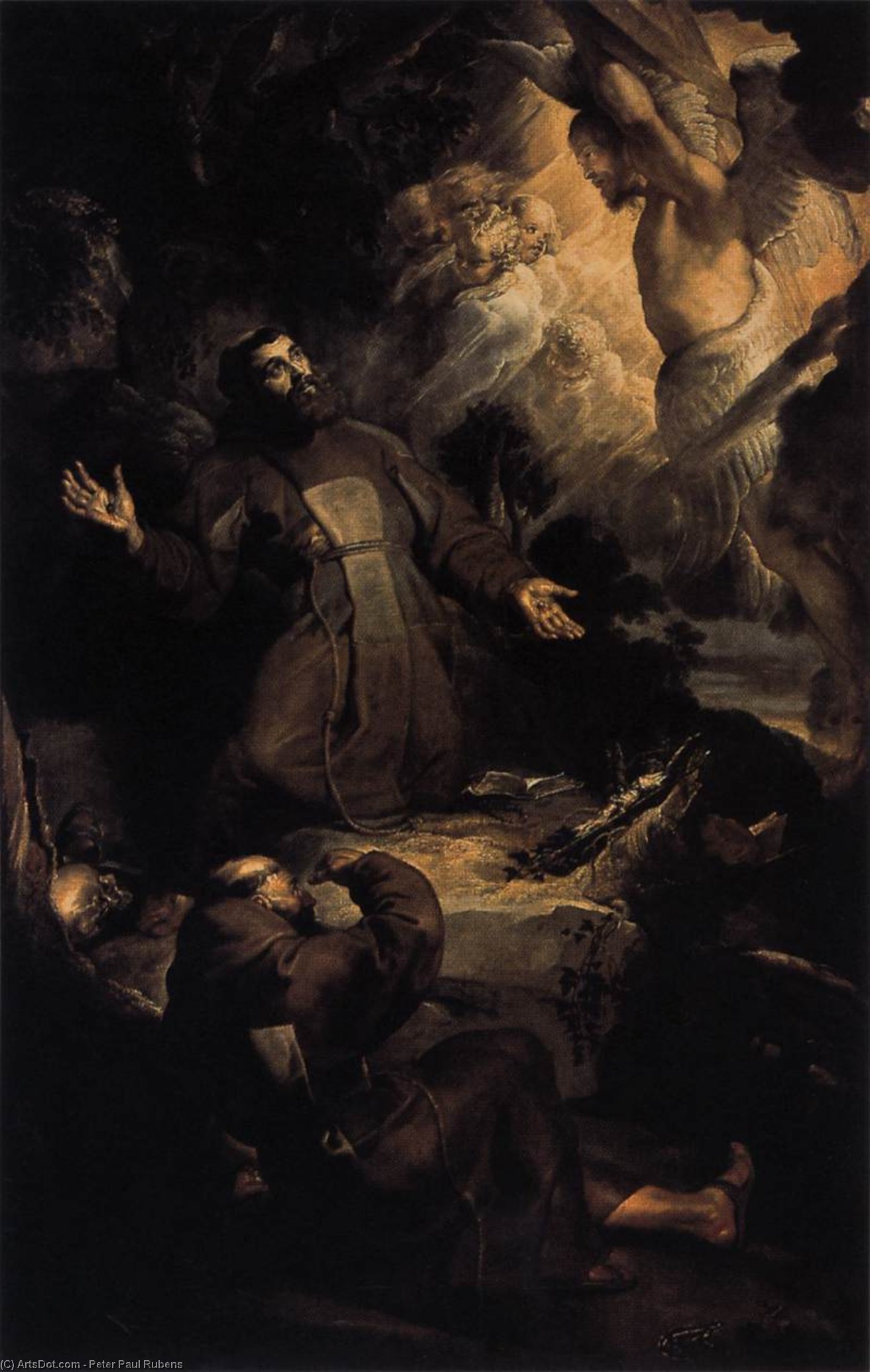 WikiOO.org - Encyclopedia of Fine Arts - Festés, Grafika Peter Paul Rubens - The Stigmatization of St. Francis