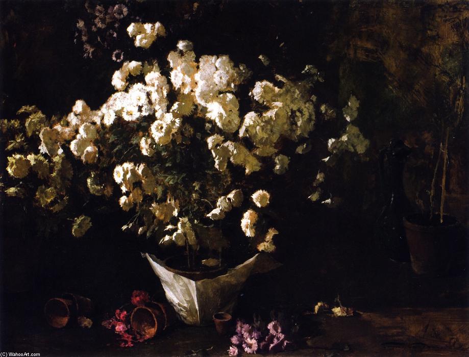 Wikioo.org - The Encyclopedia of Fine Arts - Painting, Artwork by Soren Emil Carlsen - Still Life of Chrysanthemums