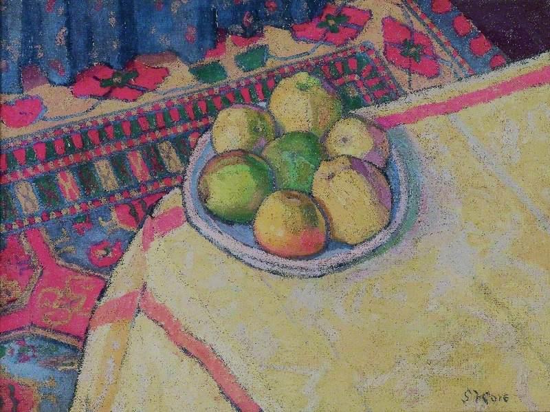 Wikioo.org - The Encyclopedia of Fine Arts - Painting, Artwork by Spencer Frederick Gore - Still Life with Apples