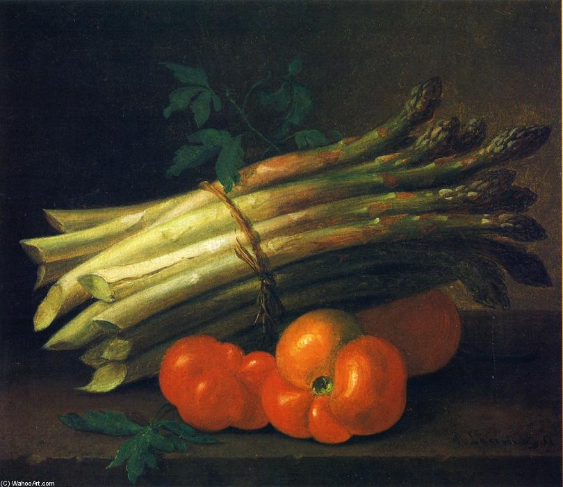 WikiOO.org - Encyclopedia of Fine Arts - Malba, Artwork Paul Lacroix - Still Life with Asparagus and Tomatoes