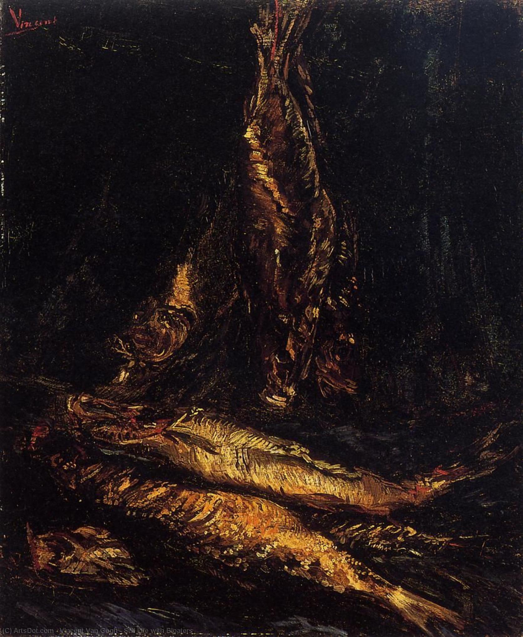 WikiOO.org - Енциклопедія образотворчого мистецтва - Живопис, Картини
 Vincent Van Gogh - Still Life with Bloaters