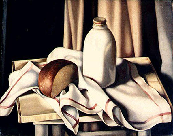 Wikioo.org – L'Enciclopedia delle Belle Arti - Pittura, Opere di Tamara De Lempicka - ancora la vita con bottiglia di  latte