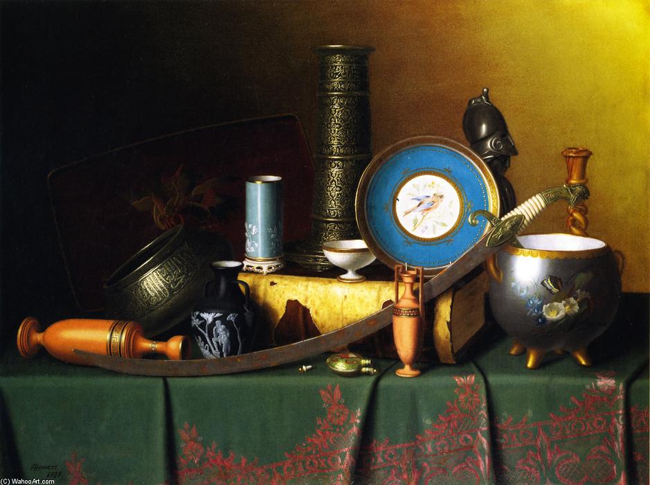 Wikioo.org - The Encyclopedia of Fine Arts - Painting, Artwork by William Michael Harnett - Still Life with Bric-a-Brac