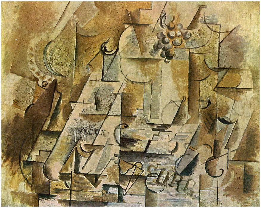 Wikioo.org - สารานุกรมวิจิตรศิลป์ - จิตรกรรม Georges Braque - Still Life with a Bunch of Grapes