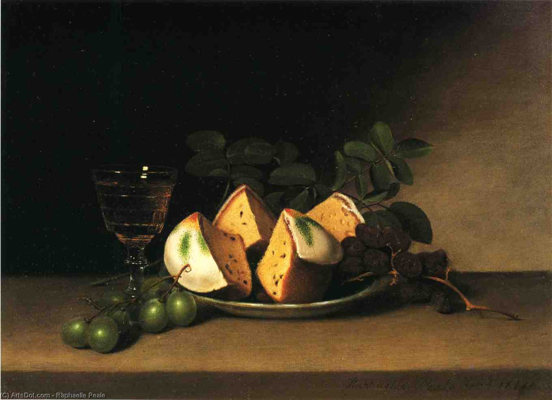Wikioo.org - The Encyclopedia of Fine Arts - Painting, Artwork by Raphaelle Peale - Still Life with Cake