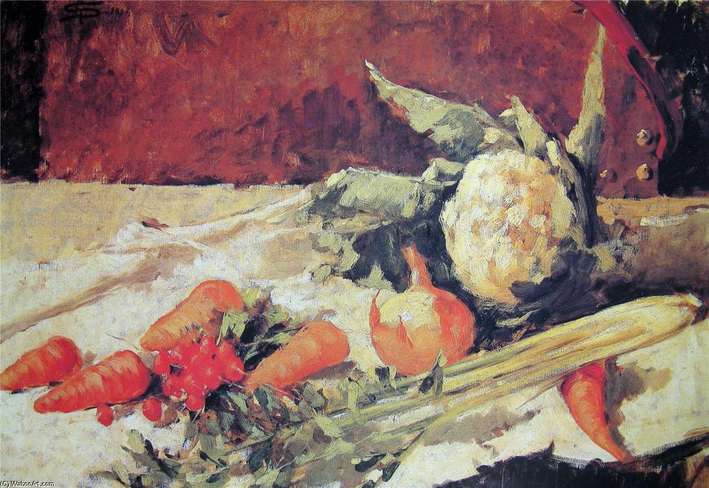 WikiOO.org - אנציקלופדיה לאמנויות יפות - ציור, יצירות אמנות Giovanni Segantini - Still life with carrots