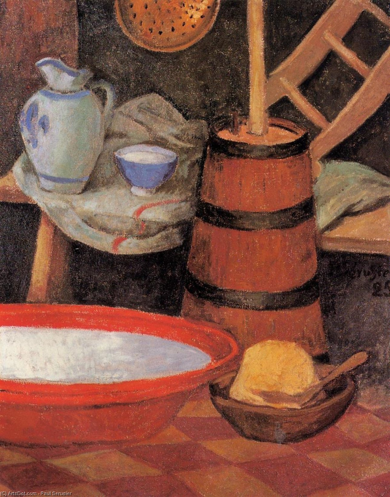 Wikioo.org - The Encyclopedia of Fine Arts - Painting, Artwork by Paul Serusier - Still Life with Churn