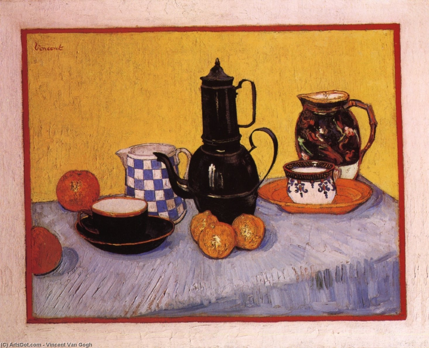 WikiOO.org - אנציקלופדיה לאמנויות יפות - ציור, יצירות אמנות Vincent Van Gogh - Still Life with Coffeepot