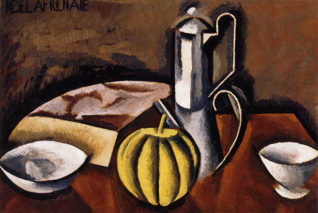 Wikioo.org - The Encyclopedia of Fine Arts - Painting, Artwork by Roger De La Fresnaye - Still Life with Coffee Pot and Melon