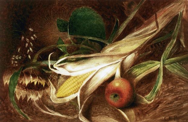 Wikioo.org - สารานุกรมวิจิตรศิลป์ - จิตรกรรม Charles Ethan Porter - Still LIfe with Corn