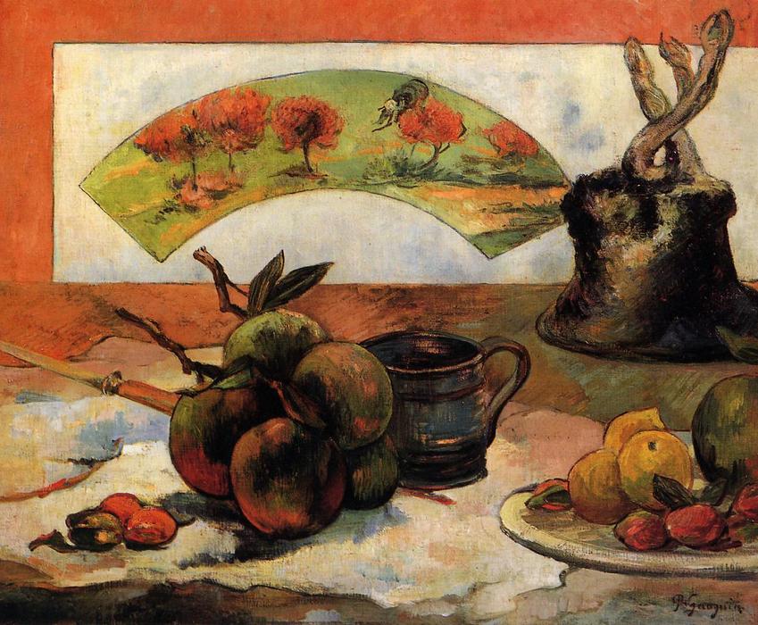 Wikioo.org - The Encyclopedia of Fine Arts - Painting, Artwork by Paul Gauguin - Still Life with Fan