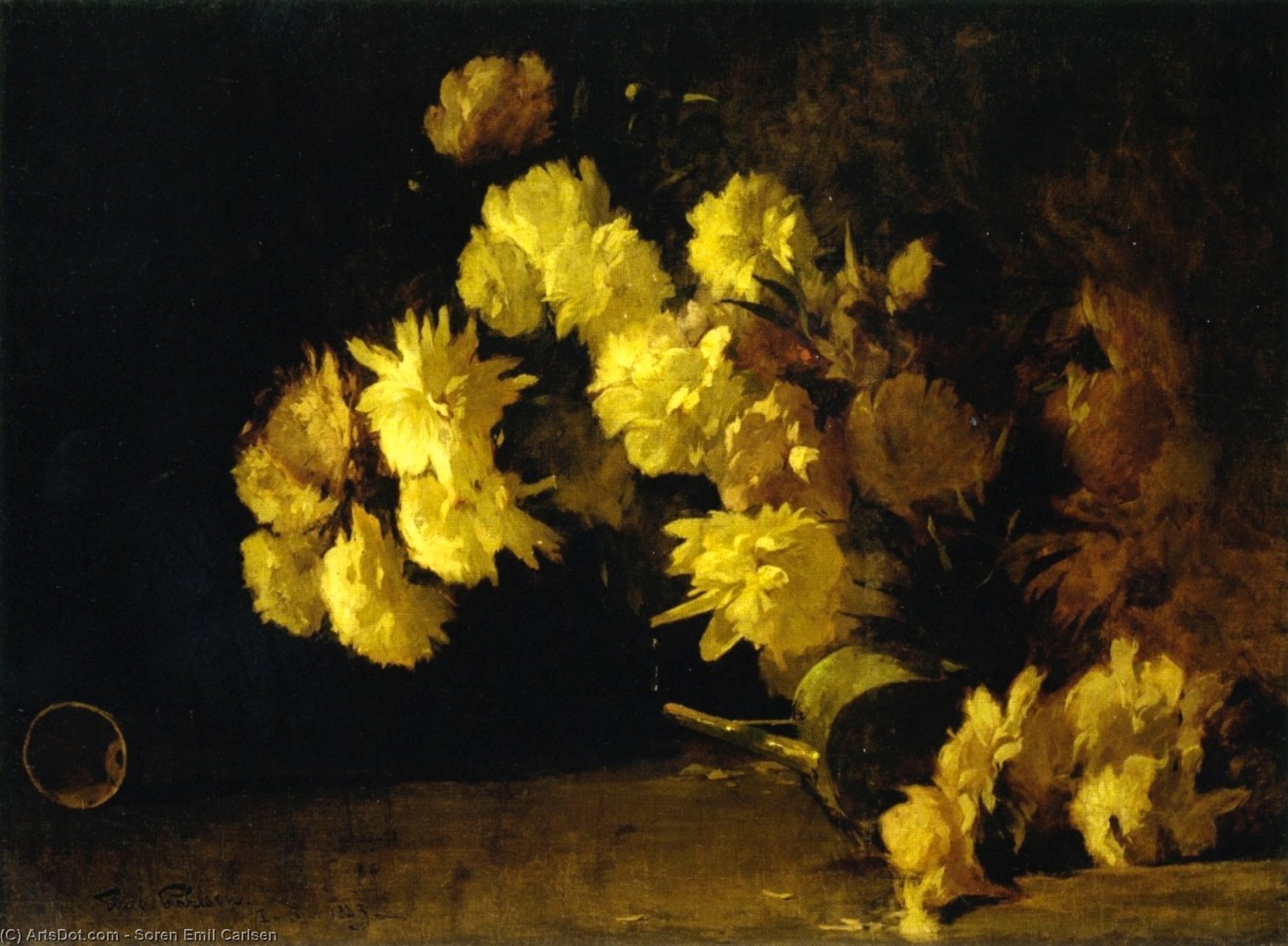 Wikioo.org - The Encyclopedia of Fine Arts - Painting, Artwork by Soren Emil Carlsen - Still LIfe with Flowers