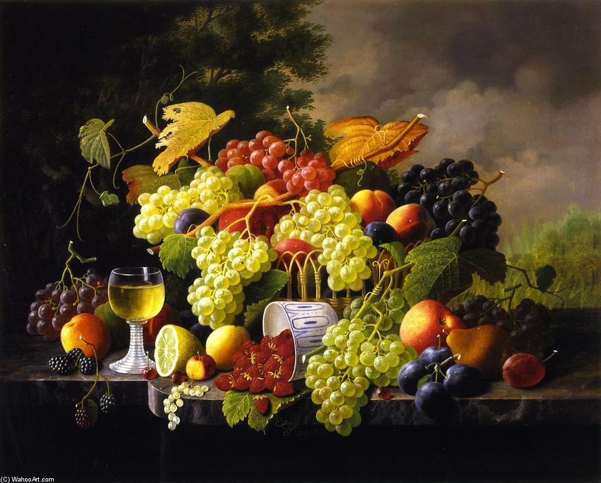 Wikioo.org - The Encyclopedia of Fine Arts - Painting, Artwork by Severin Roesen - Still LIfe with Fruit
