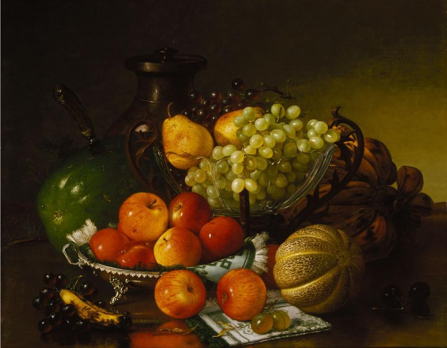 Wikioo.org – La Enciclopedia de las Bellas Artes - Pintura, Obras de arte de Robert Spear Dunning - Naturaleza muerta con frutas