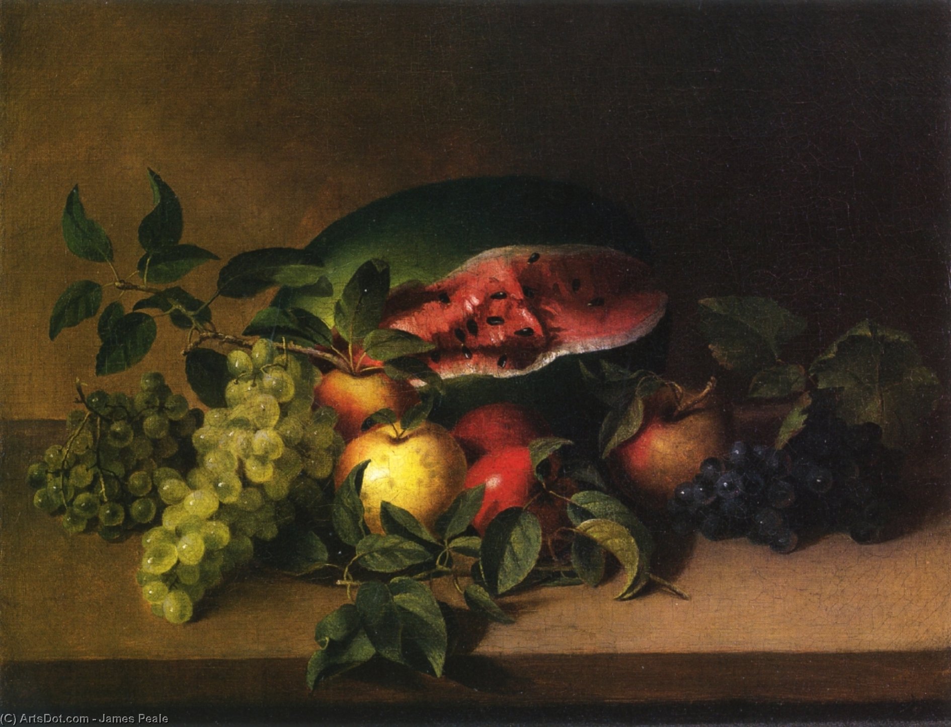 Wikioo.org - The Encyclopedia of Fine Arts - Painting, Artwork by James Peale - Still Life with Fruit
