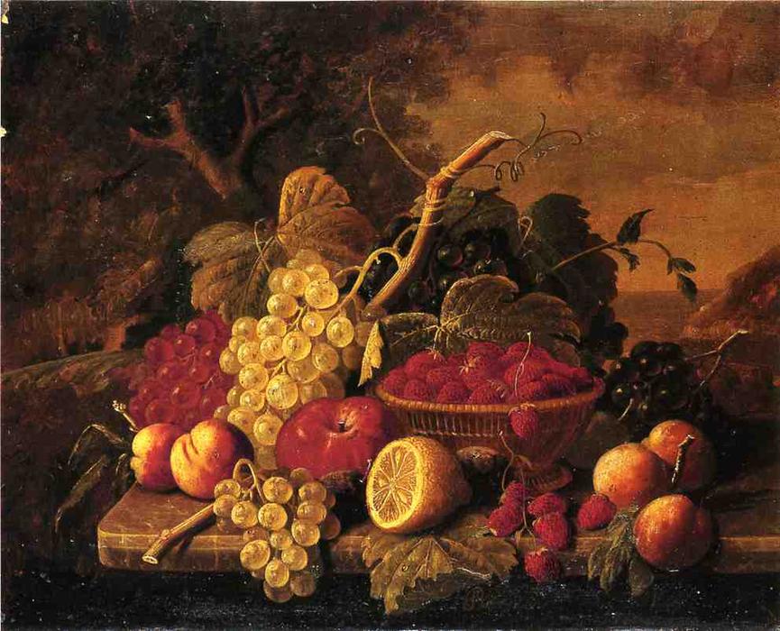 Wikioo.org - The Encyclopedia of Fine Arts - Painting, Artwork by Severin Roesen - Still Life with Fruit (11)