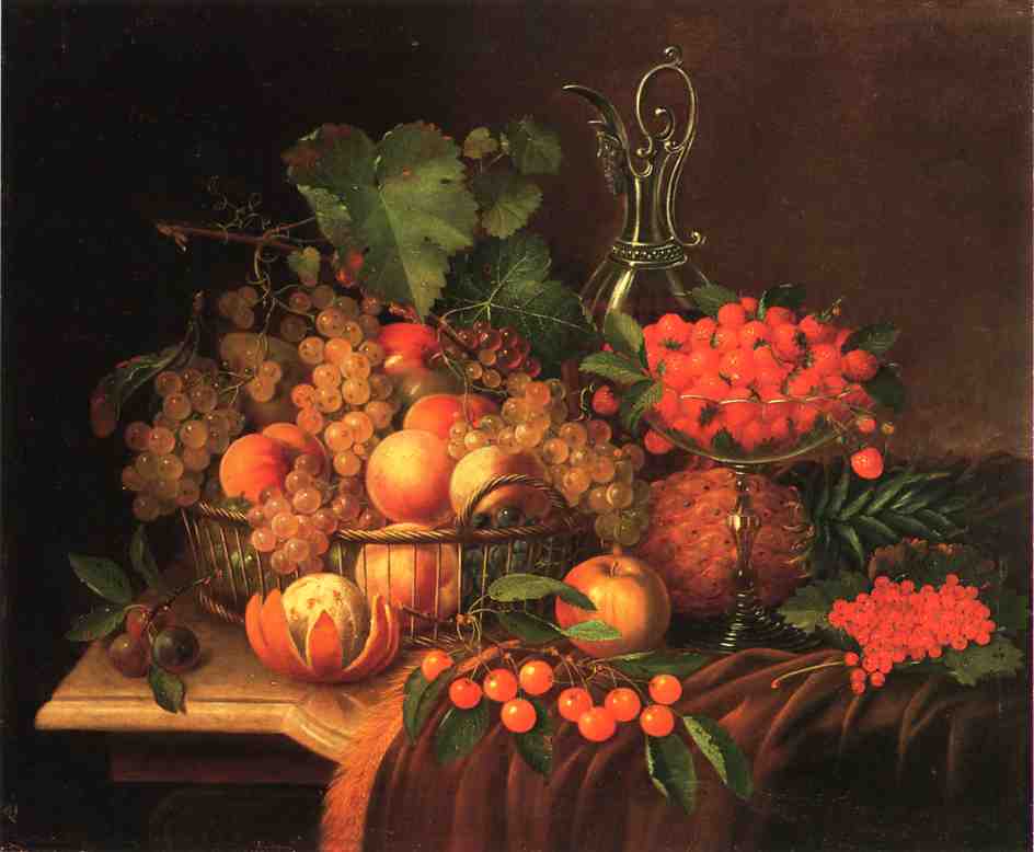 Wikioo.org - The Encyclopedia of Fine Arts - Painting, Artwork by George Forster - Still Life with Fruit