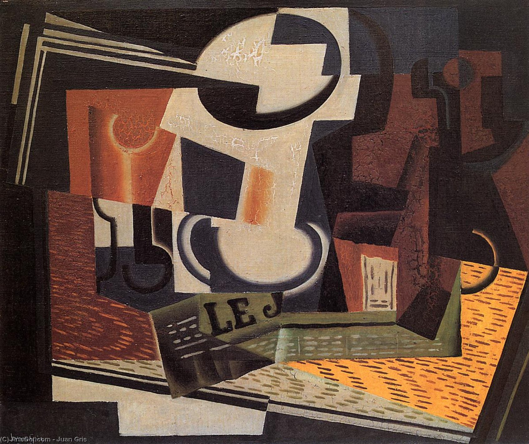 Wikioo.org - The Encyclopedia of Fine Arts - Painting, Artwork by Juan Gris - Still Life with Fruit Bowl