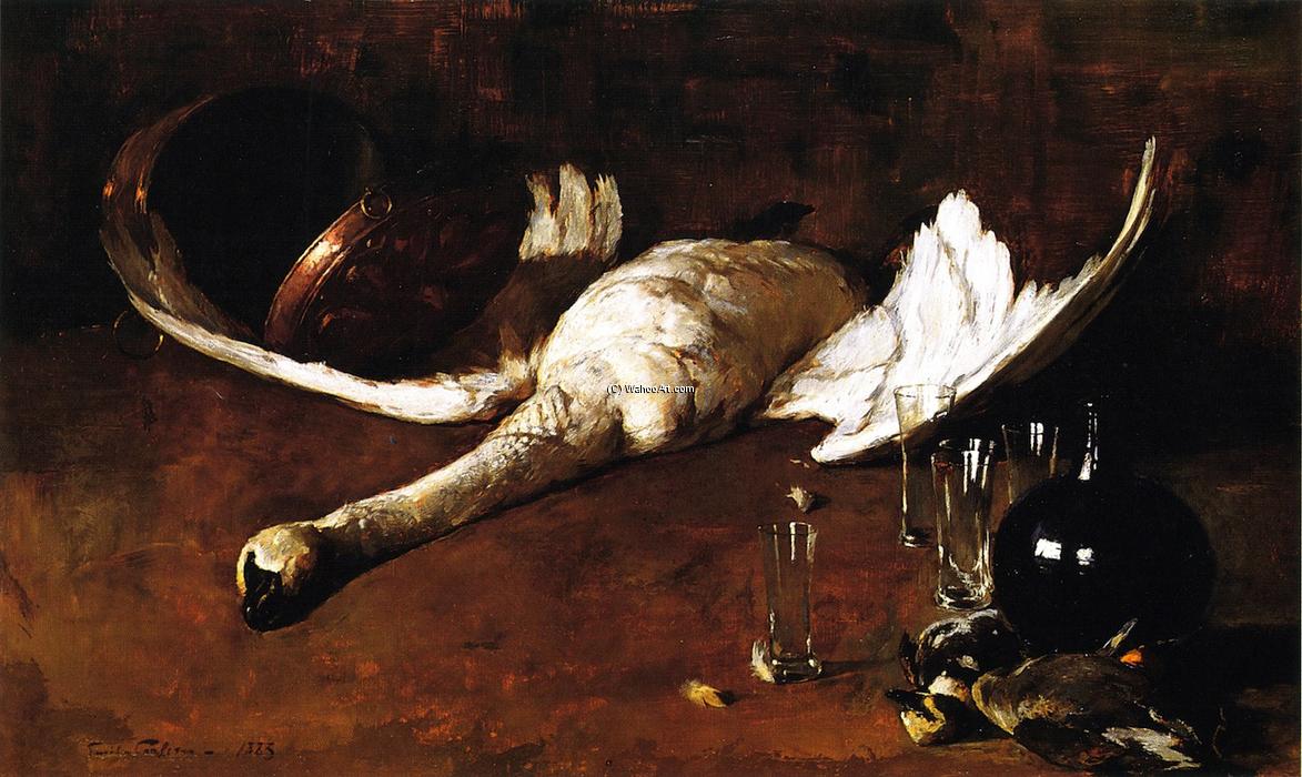 WikiOO.org - Encyclopedia of Fine Arts - Maalaus, taideteos Soren Emil Carlsen - Still LIfe with Goose