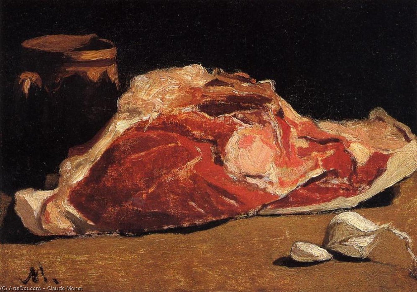 WikiOO.org - אנציקלופדיה לאמנויות יפות - ציור, יצירות אמנות Claude Monet - Still Life with Meat