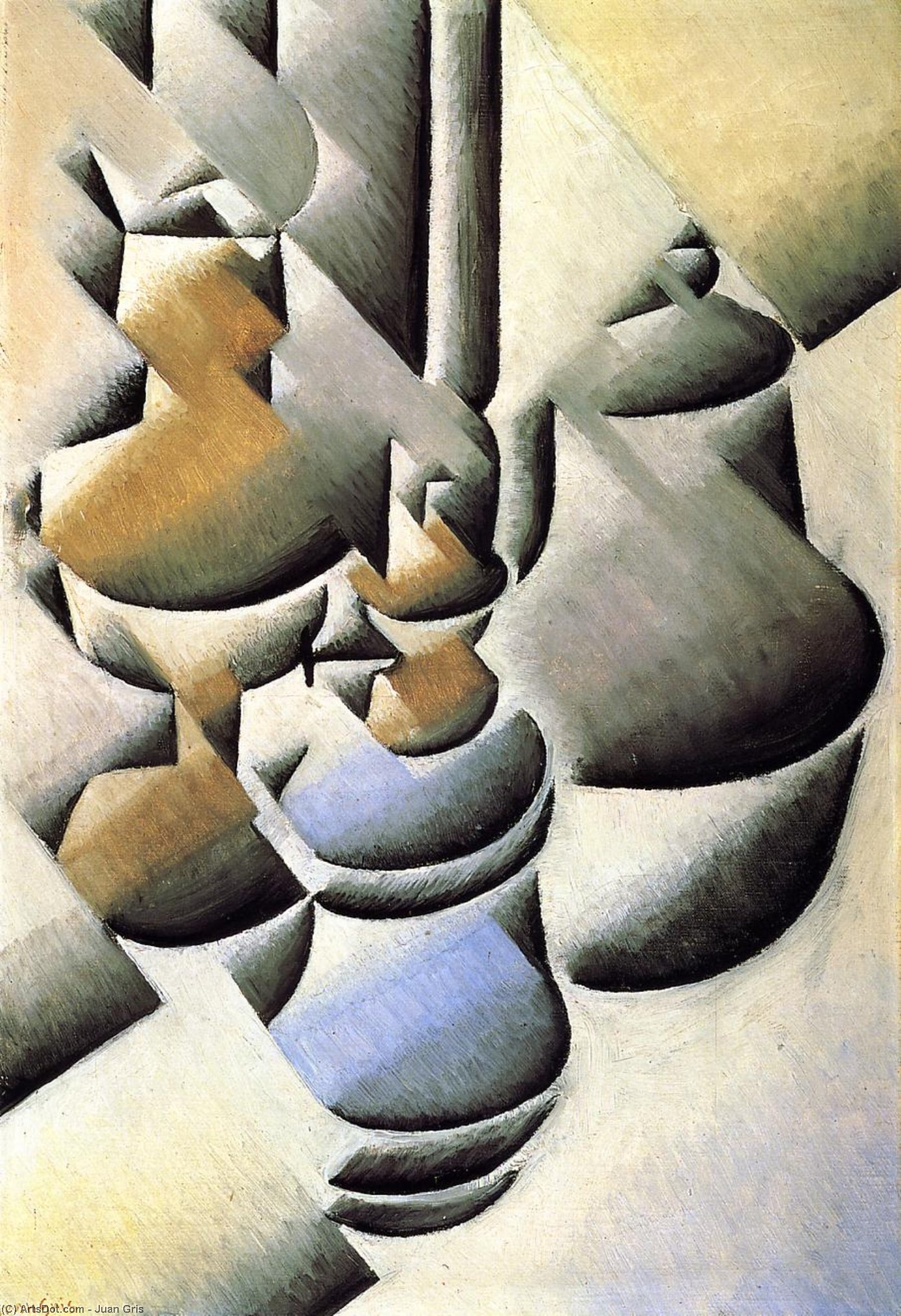 Wikioo.org - The Encyclopedia of Fine Arts - Painting, Artwork by Juan Gris - Still Life with Oil Lamp